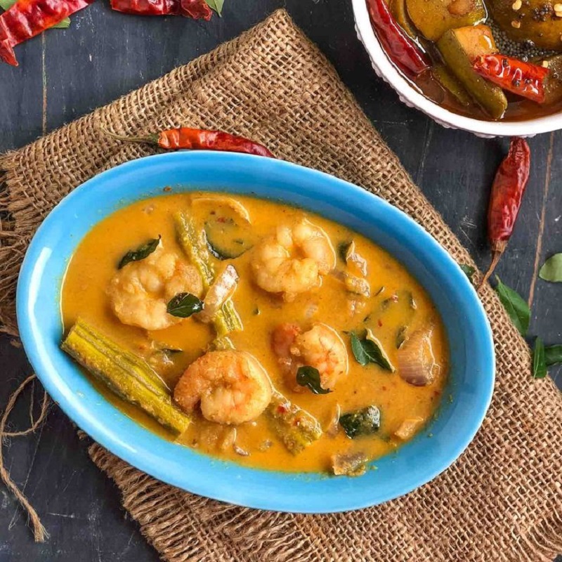 Prawn Drumstick Curry & Rice
